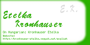 etelka kronhauser business card